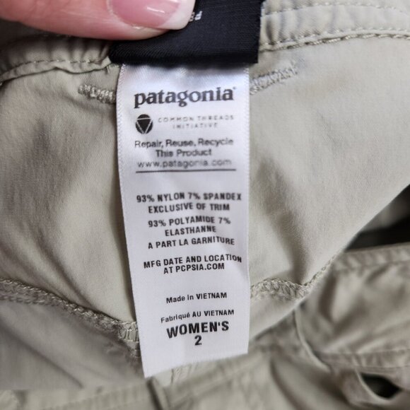 PATAGONIA Solimar Skirt 2 Stretch Nylon Tan Pockets Cargo Hike Out - Picture 10 of 13